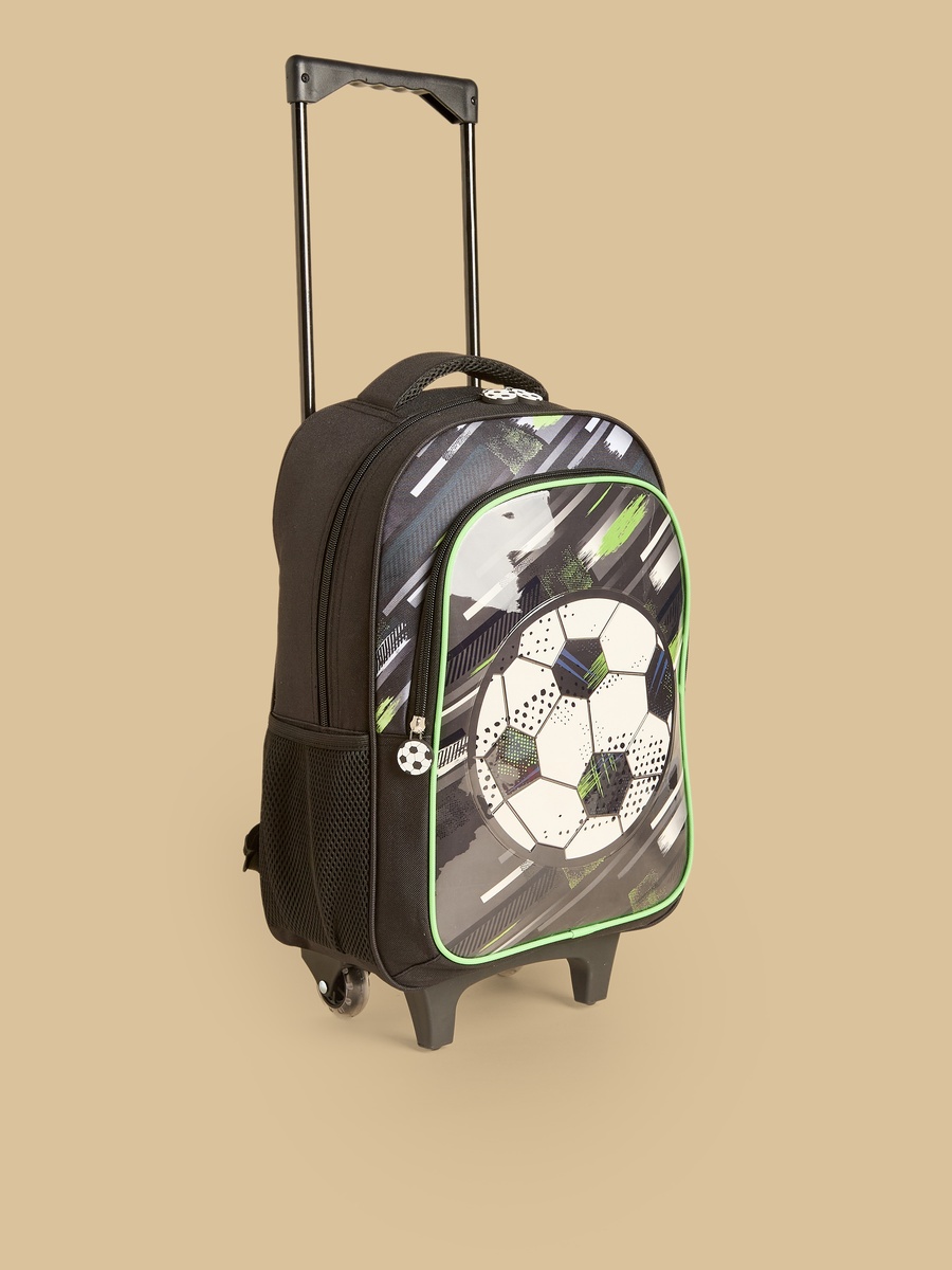 Football Print 5-Piece Trolley Bag Set