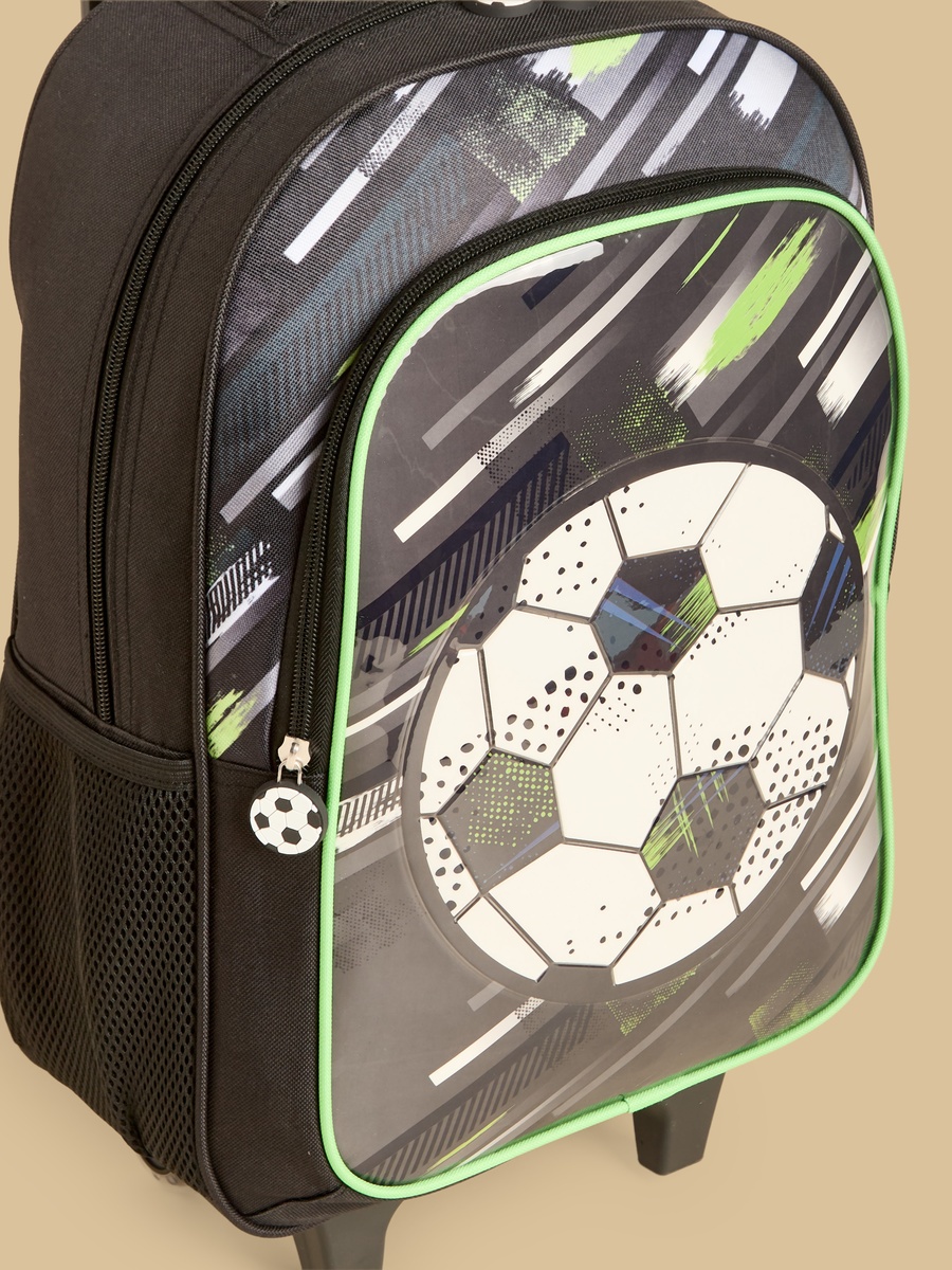 Football Print 5-Piece Trolley Bag Set