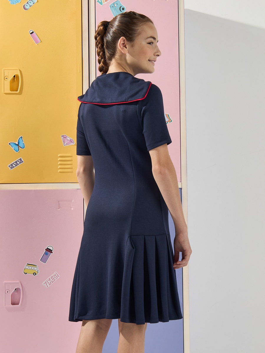 Sailor Collar Drop Waist Dress