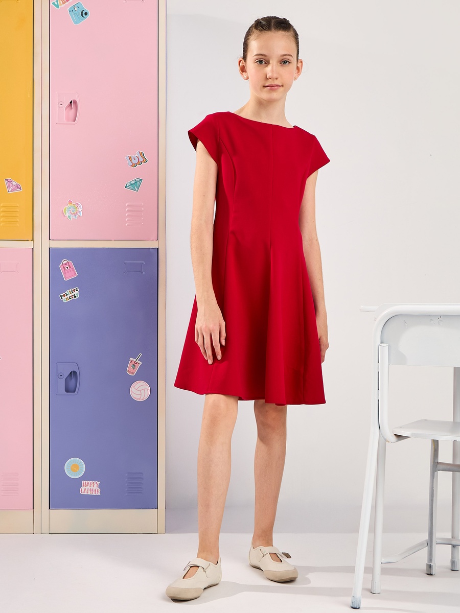Boat Neck Fit and Flare Dress
