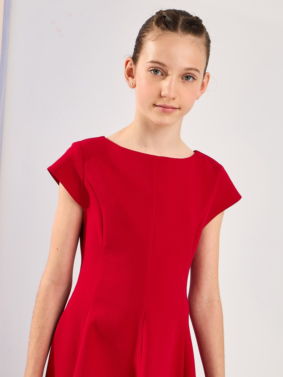 Boat Neck Fit and Flare Dress
