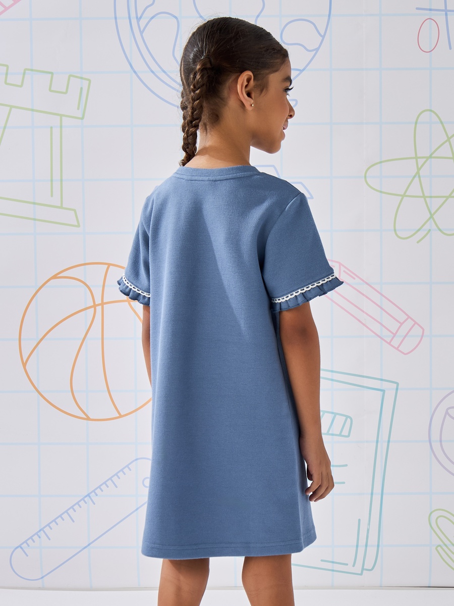 Slogan Applique Scuba Dress