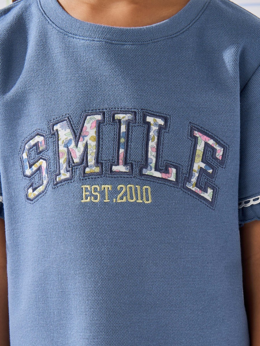 Slogan Applique Scuba Dress