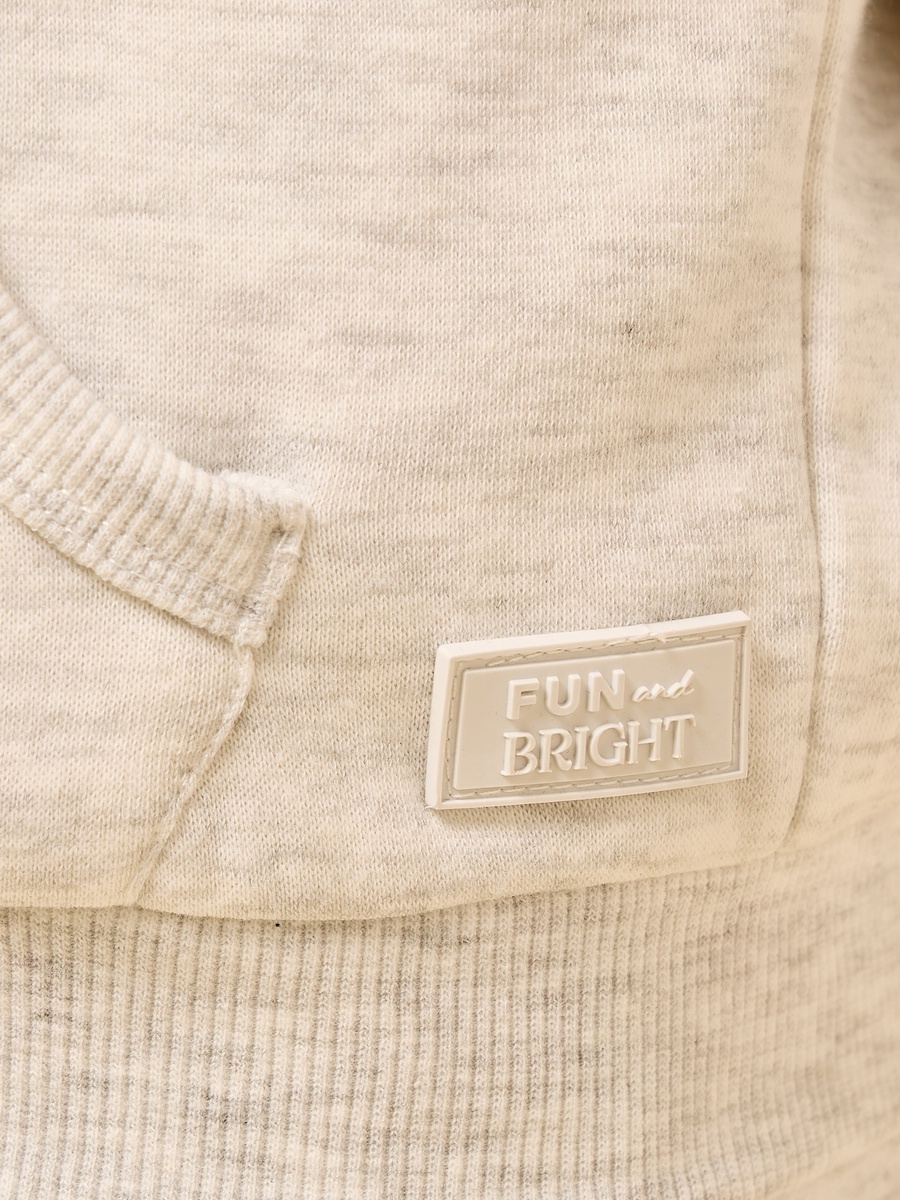 Plain Zip Through Hoodie with Kangaroo Pocket