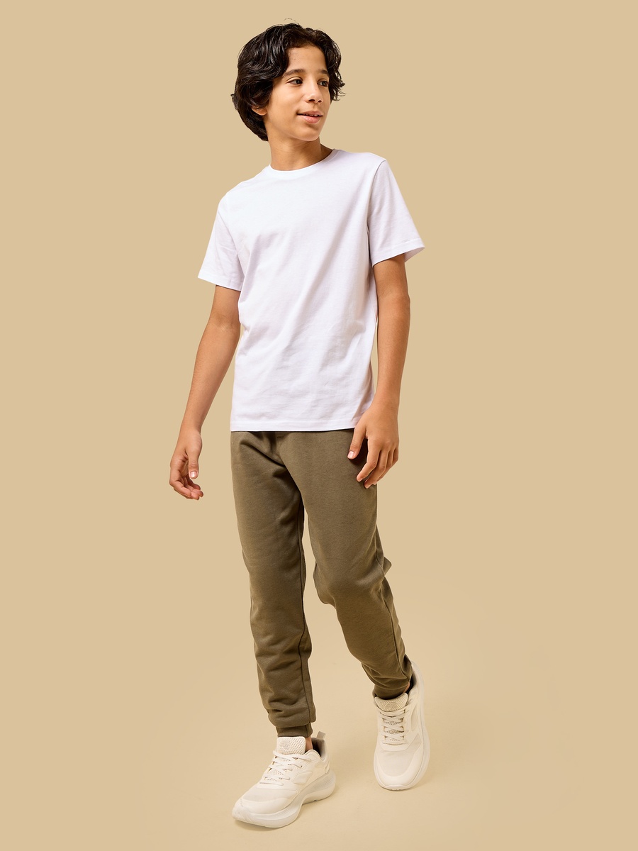 Drawstring Waistband Cotton Joggers
