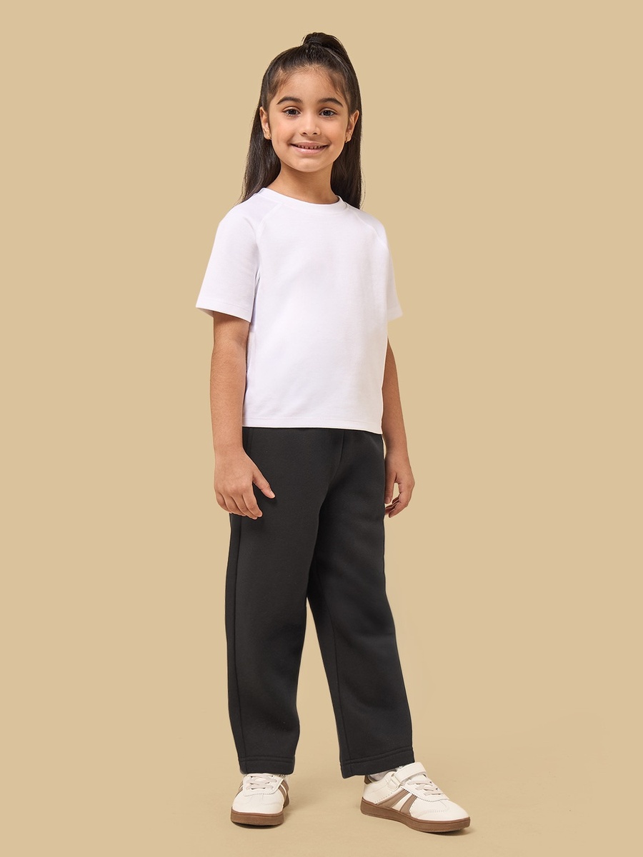 Mid-Rise Wide Leg Track Pants