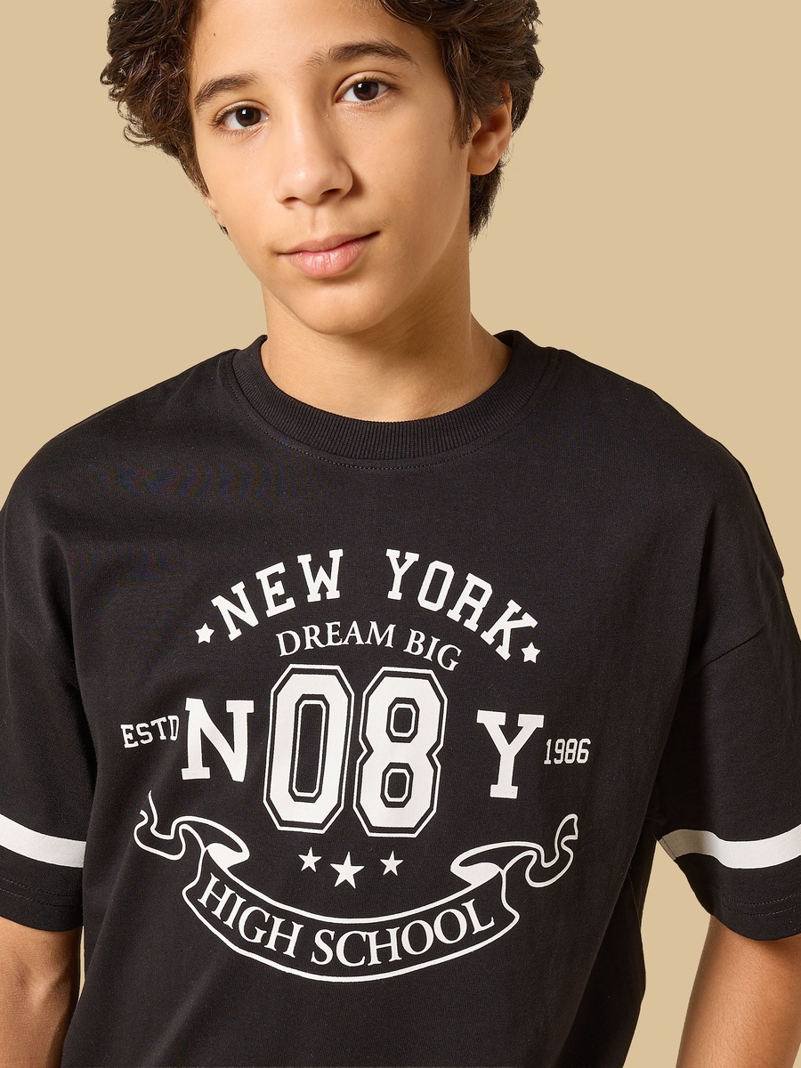 New York Print T-Shirt and Shorts Set