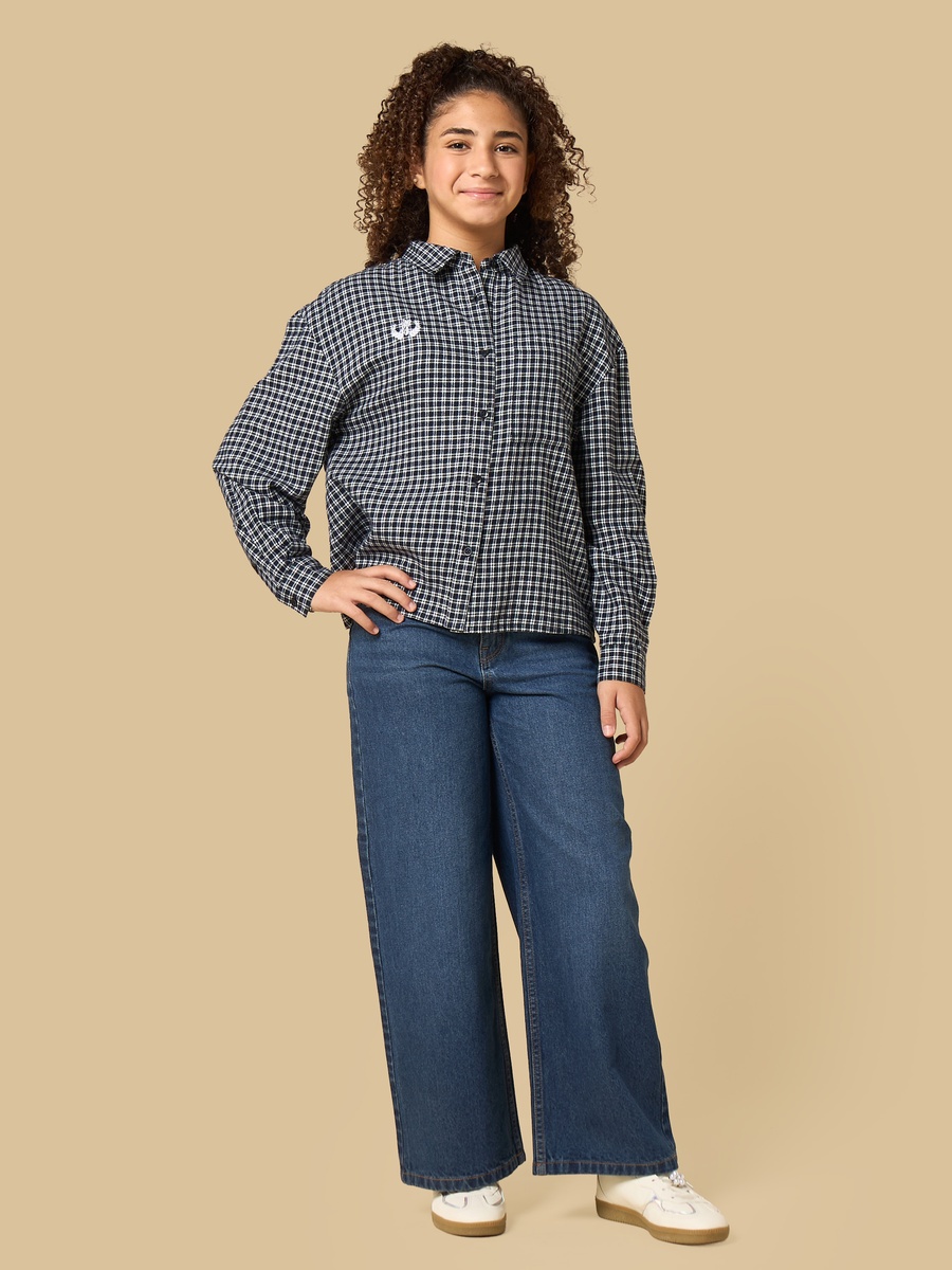 Checked Oversized Cotton Shirt