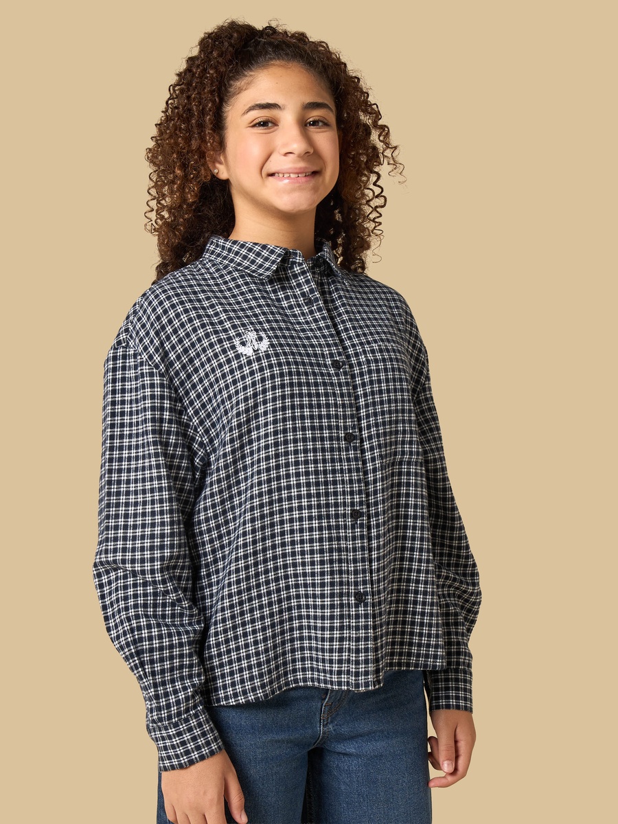 Checked Oversized Cotton Shirt