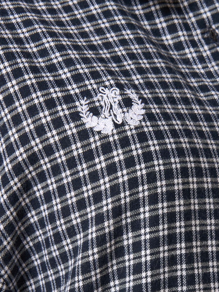 Checked Oversized Cotton Shirt