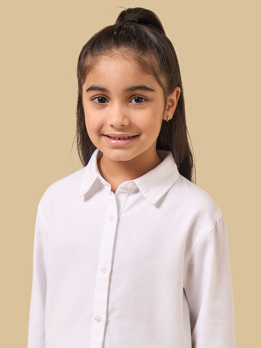 Schiffli Hem Chambray Shirt