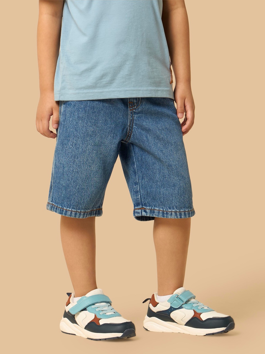 Pull-On Denim Shorts