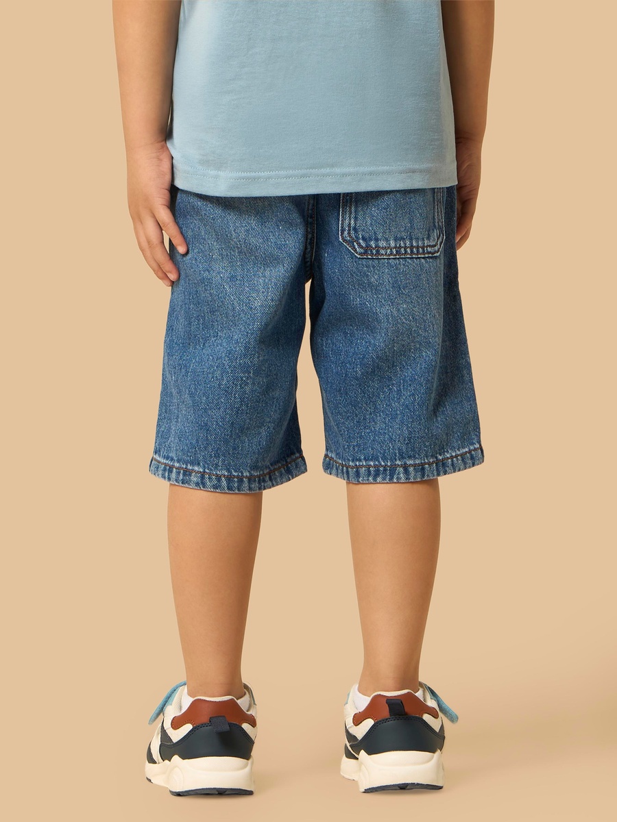 Pull-On Denim Shorts