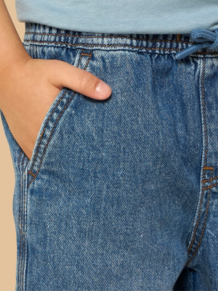 Pull-On Denim Shorts