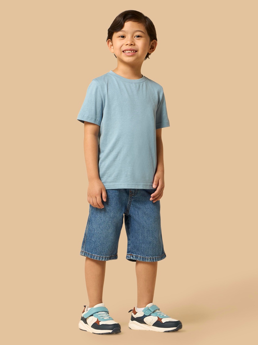 Pull-On Denim Shorts