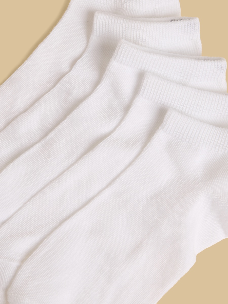 Pack of 5 - Plain Ankle Length School Socks