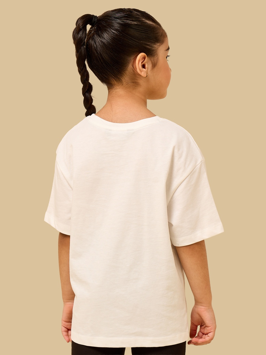 Angel and Stitch Print Cotton T-Shirt
