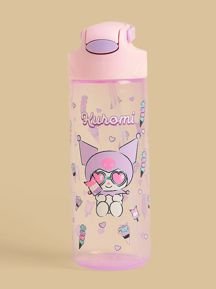 Kuromi Print Water Bottle - 600 ml