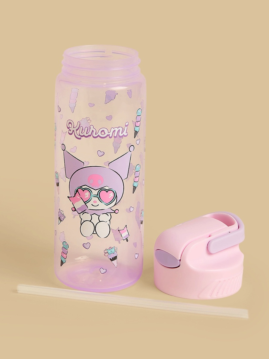 Kuromi Print Water Bottle - 600 ml