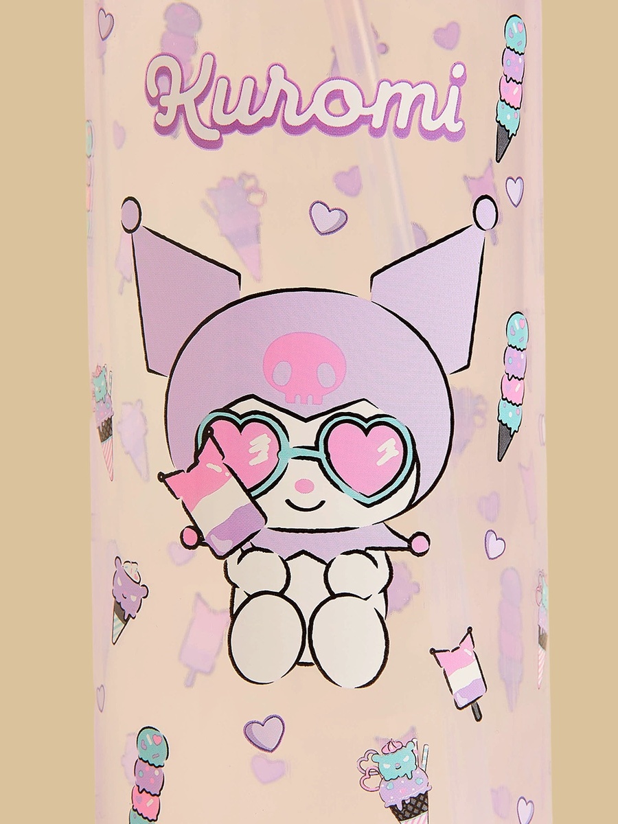 Kuromi Print Water Bottle - 600 ml