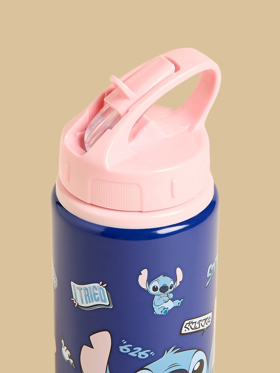 Stitch Print Water Bottle - 600 ml