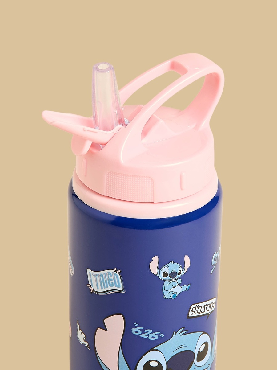Stitch Print Water Bottle - 600 ml