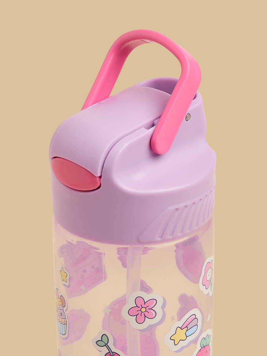 Ice Cream Print Flip Spout Water Bottle with Handle