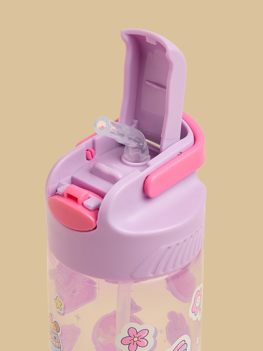 Ice Cream Print Flip Spout Water Bottle with Handle