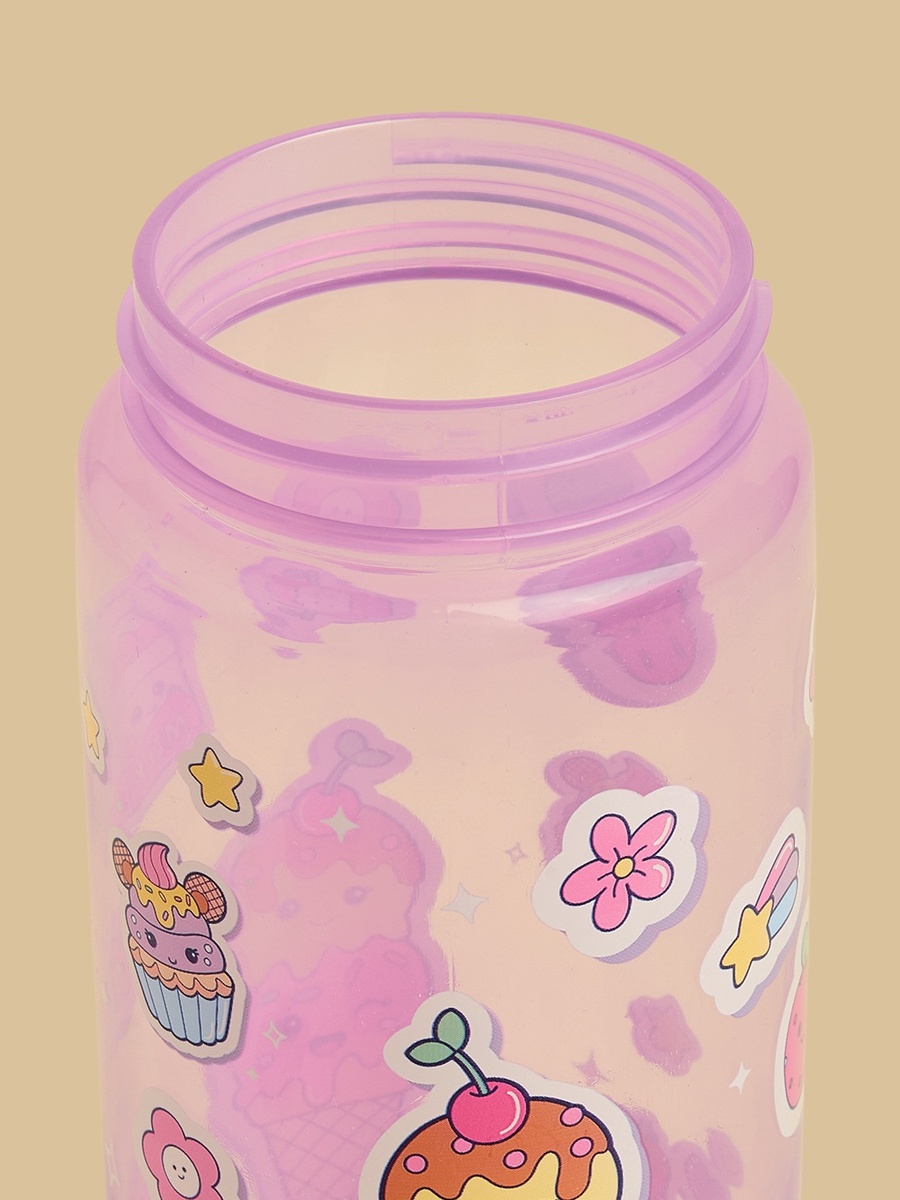 Ice Cream Print Flip Spout Water Bottle with Handle