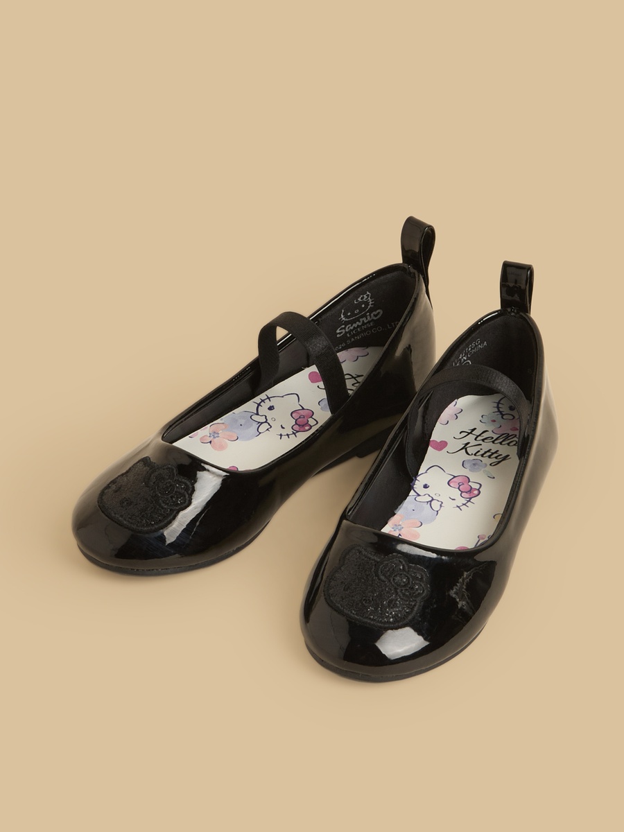 Hello Kitty Embroidered Ballerina Shoes with Elasticated Strap