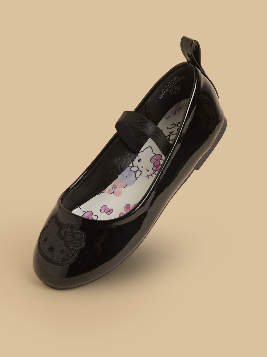 Hello Kitty Embroidered Ballerina Shoes with Elasticated Strap