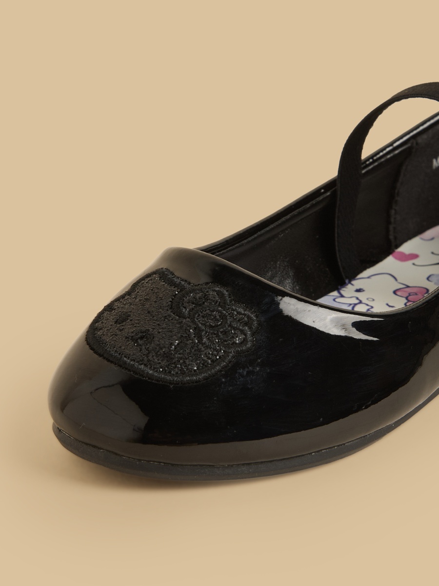Hello Kitty Embroidered Ballerina Shoes with Elasticated Strap