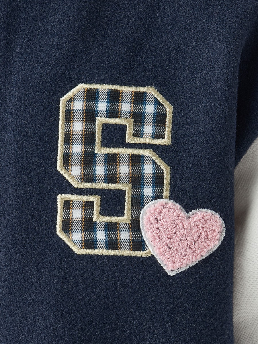 Stitch Print Bomber Jacket