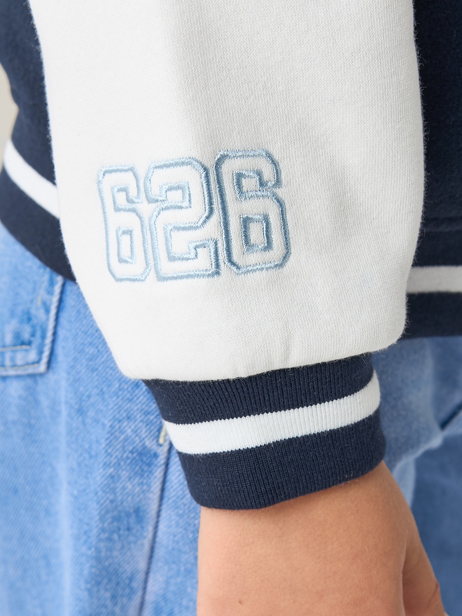 Stitch Print Bomber Jacket