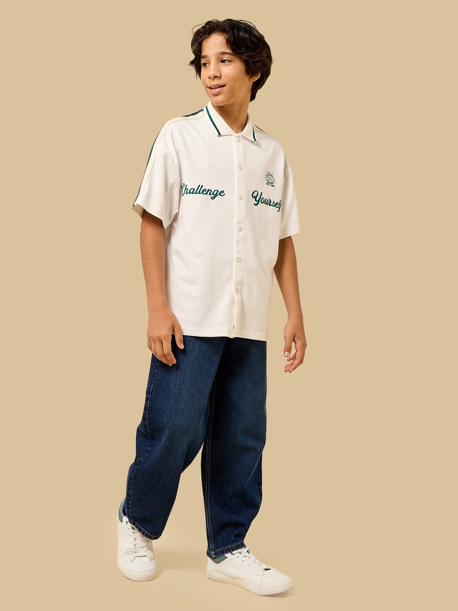 Barrel Fit Cotton Jeans