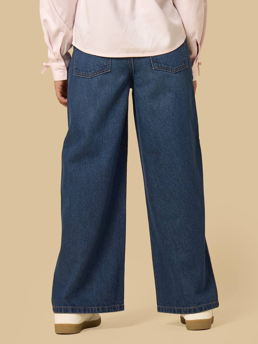 Wide Leg Cotton Jeans
