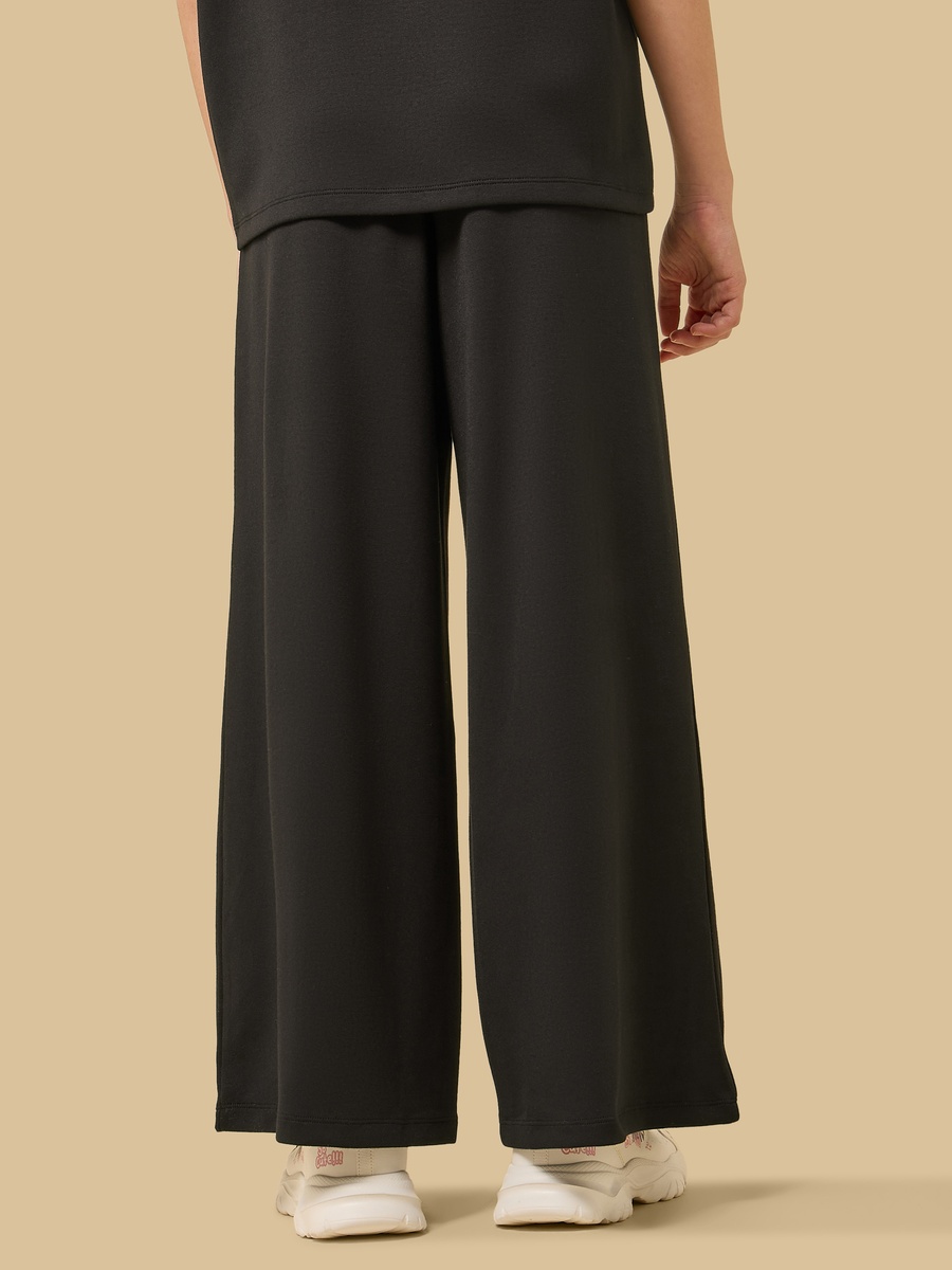 Stitch Print Wide Leg Pants