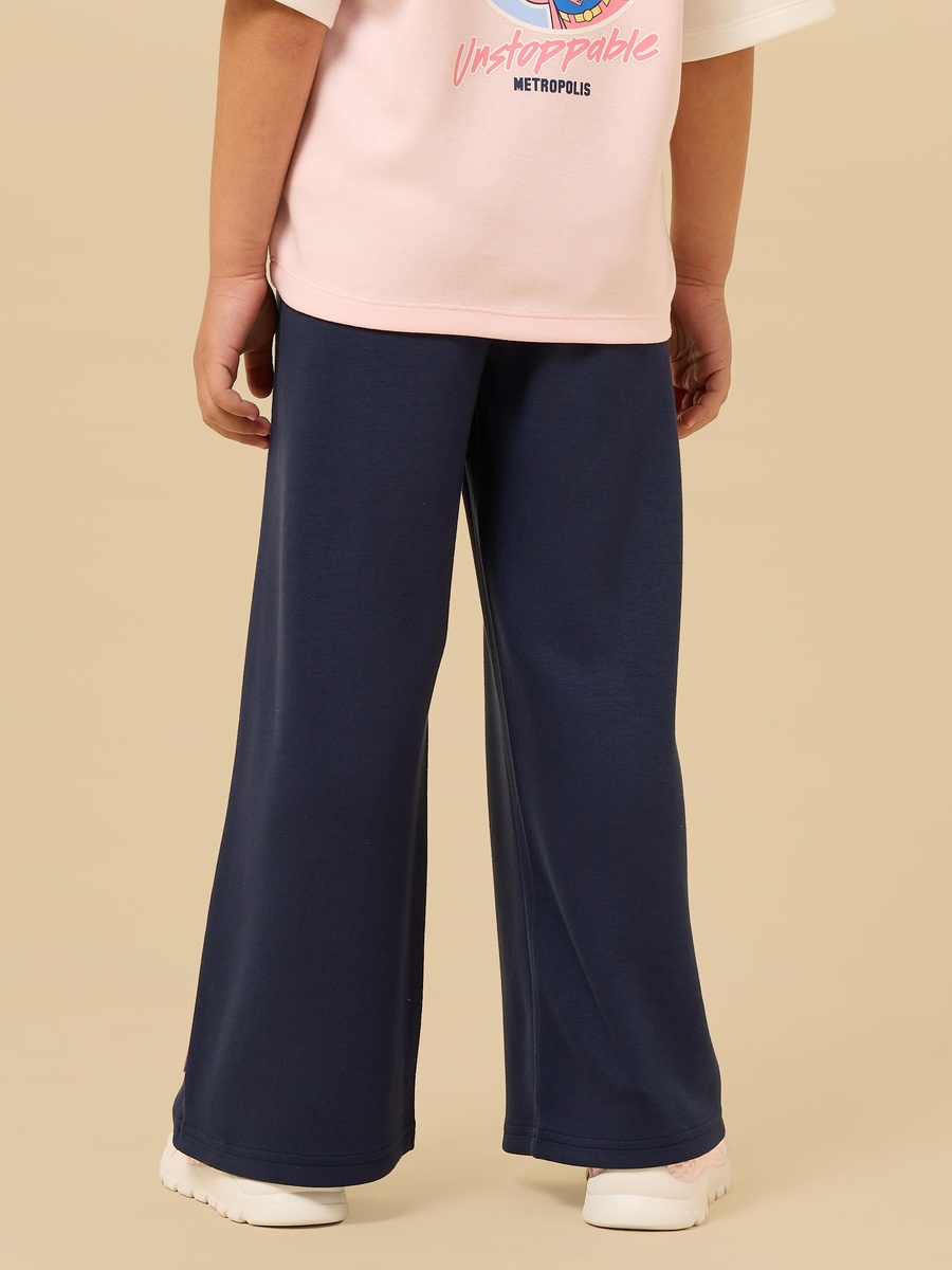 Supergirl Print Cotton Track Pants