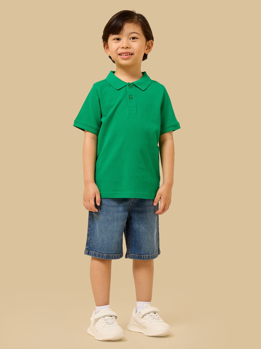Textured Cotton Polo T-Shirt