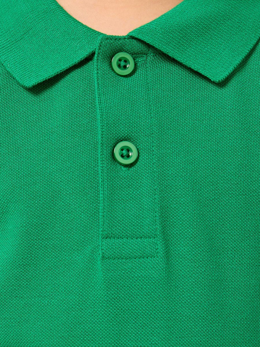 Textured Cotton Polo T-Shirt