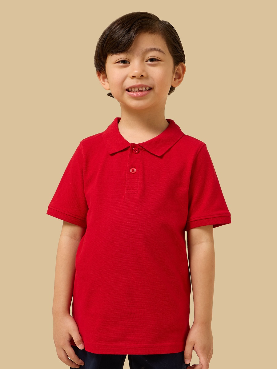 Textured Cotton Polo T-Shirt