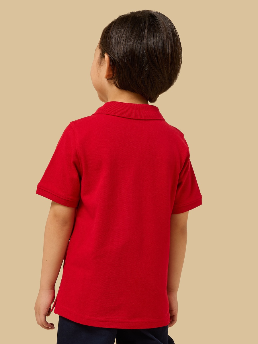 Textured Cotton Polo T-Shirt