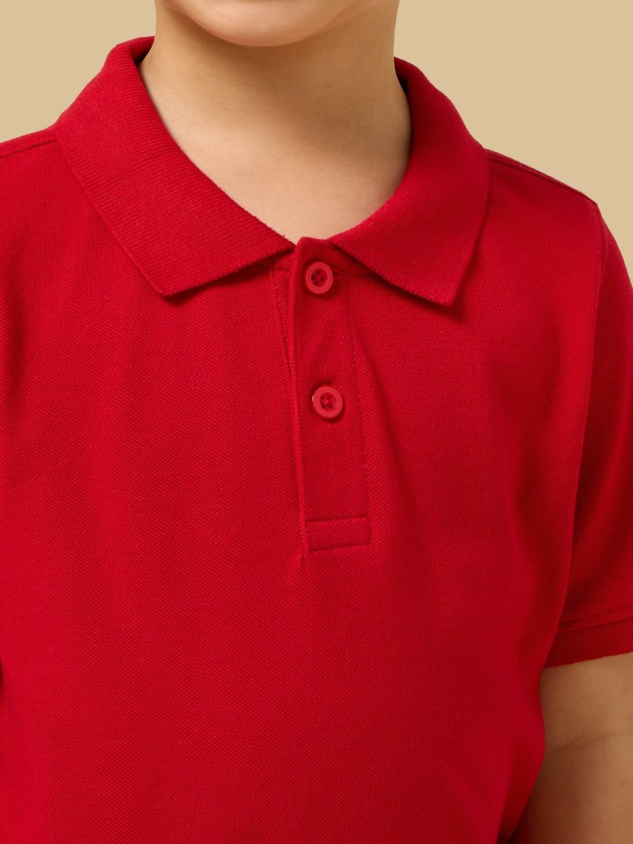 Textured Cotton Polo T-Shirt