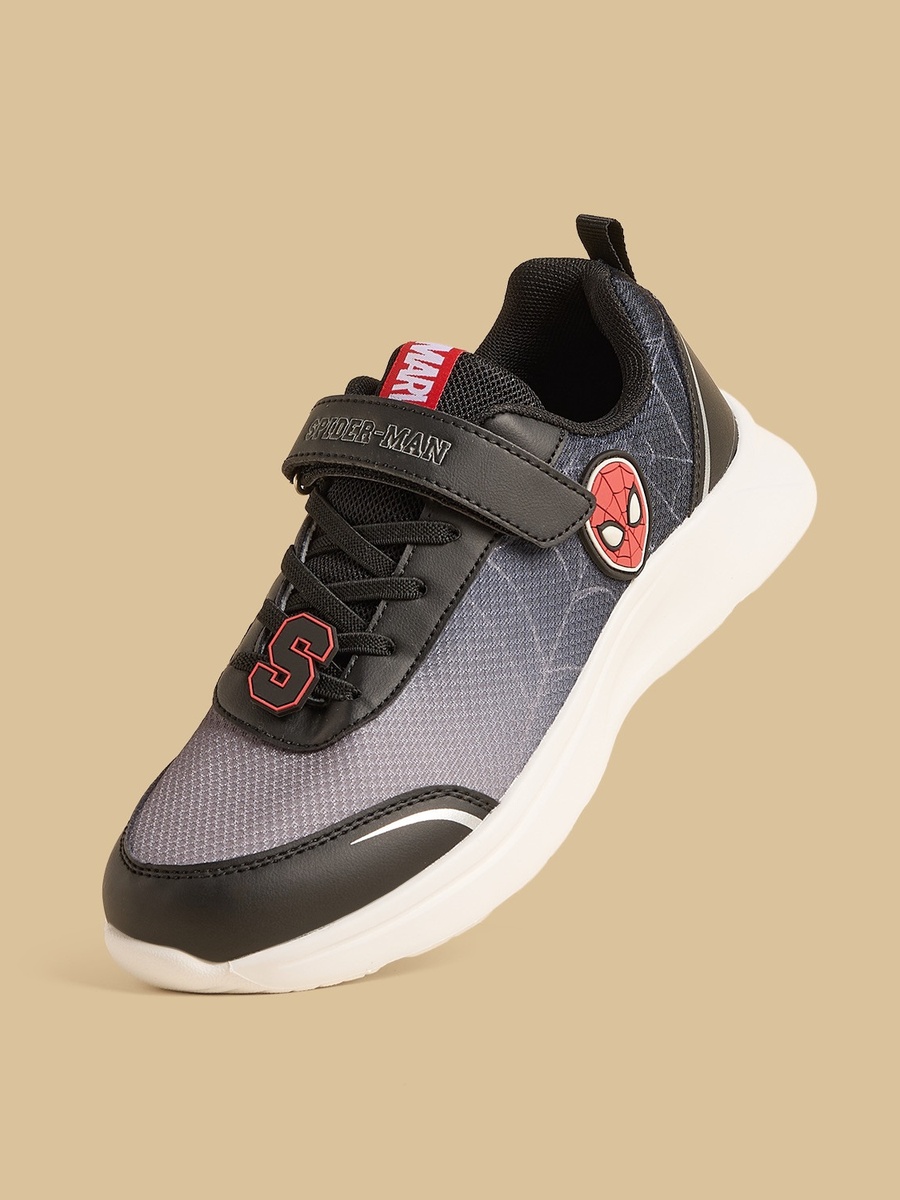 Spider-Man Print Sports Shoes with Hook and Loop Closure