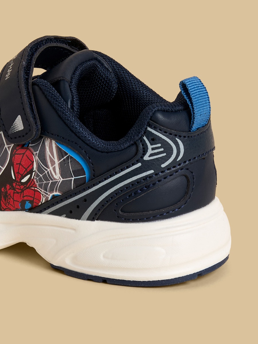 Spider-Man Applique Sports Shoes with Hook and Loop Closure