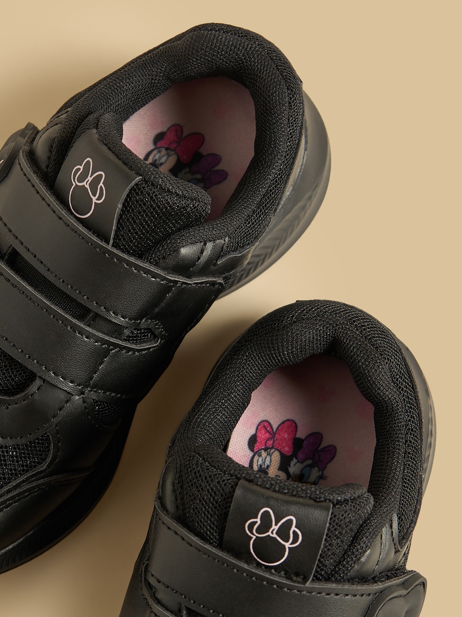 Minnie Mouse Accent Sports Shoes with Hook and Loop Closure