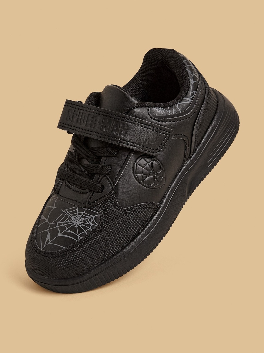 Spider-Man Print Sports Shoes with Hook and Loop Closure