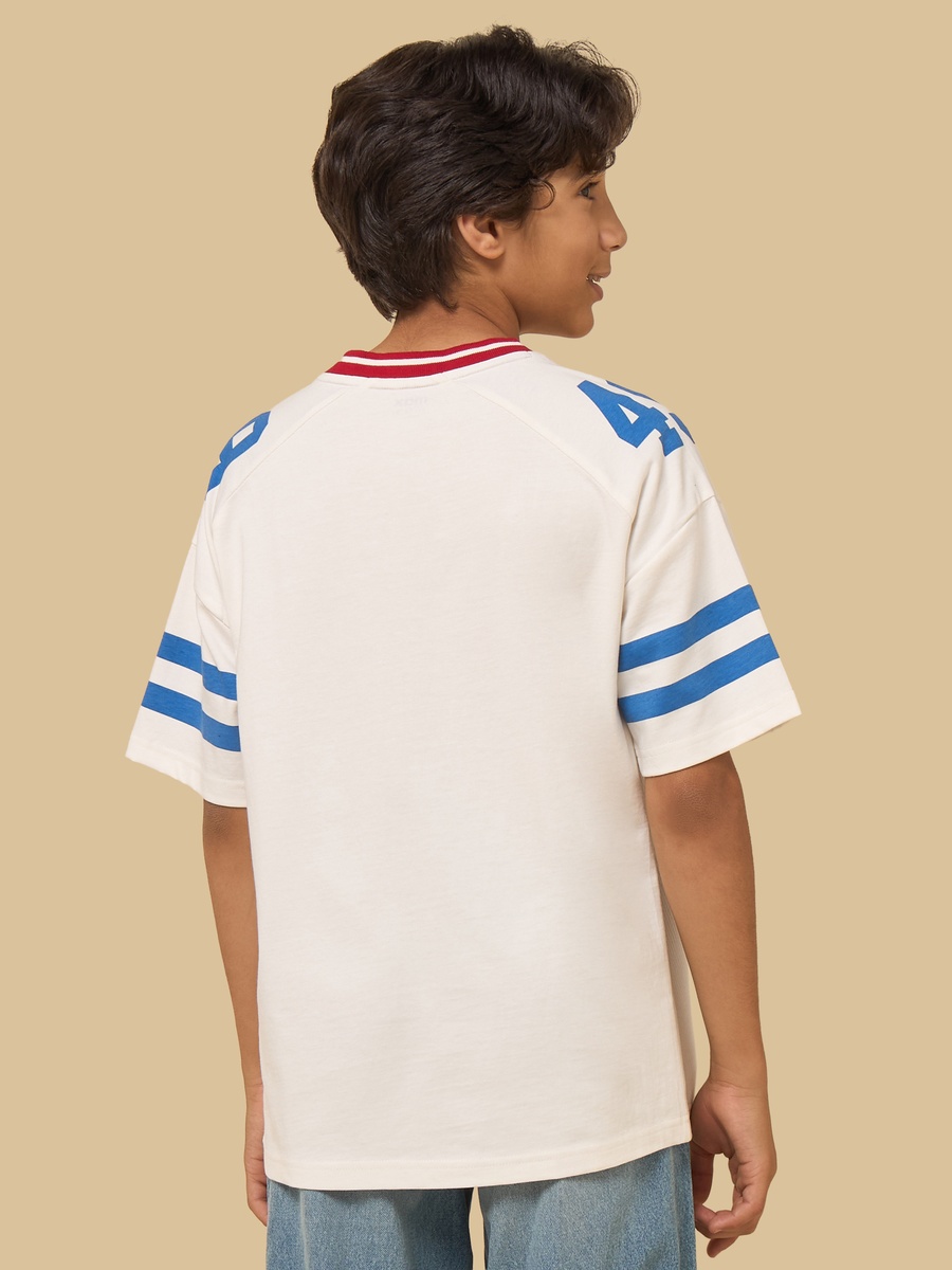 Arizona Varsity Print V Neck Cotton T-Shirt