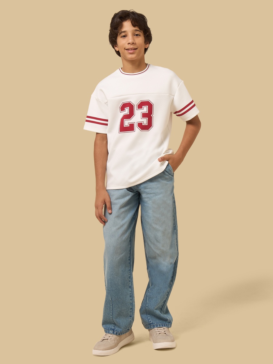 Varsity Print Mesh T-Shirt