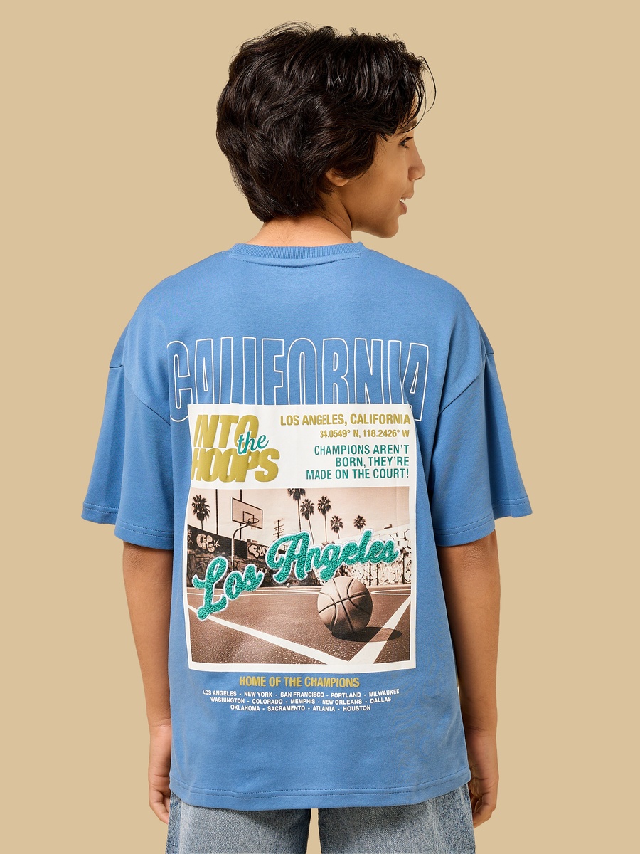 Graphic Print Cotton Interlock T-Shirt